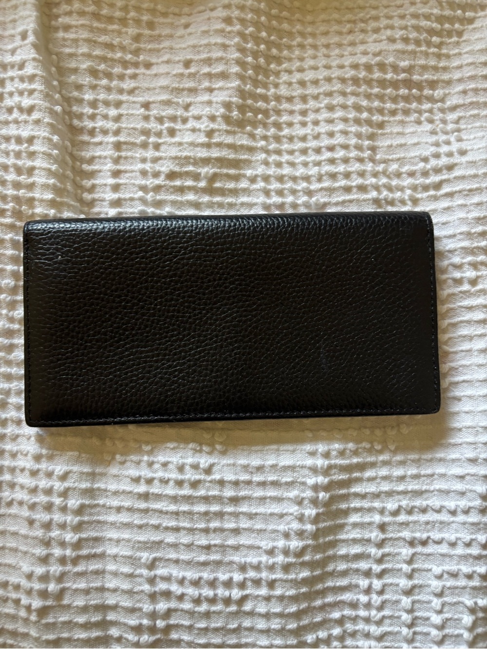 Black Pebbled Leather Continental Wallet Long Snap Wallet Unbranded